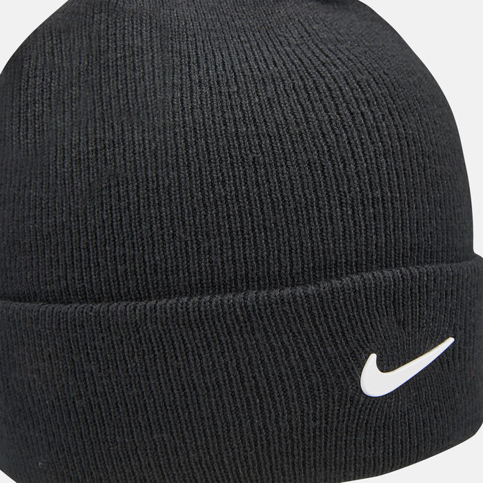 Nike Kids' Peak Metal Swoosh Beanie Black image number 2