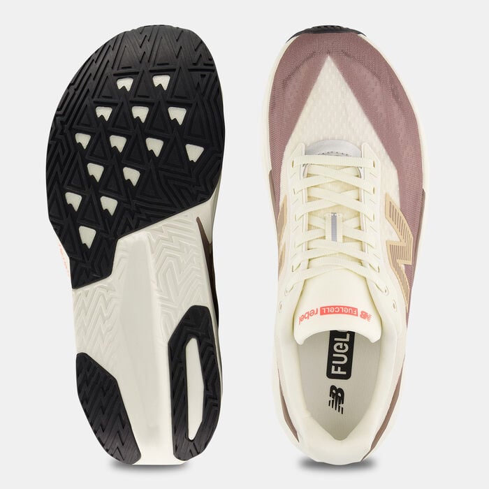 New Balance Women's FuelCell Rebel v5 Running Shoes Beige New Balance Women's FuelCell Rebel v5 Running Shoes Beige image number 4