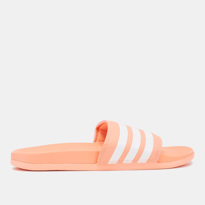adidas Women's Adilette Cloudfoam Slides Peach in KSA SSS