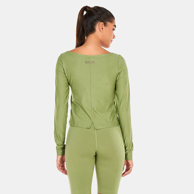Nike Women's Sportswear Air Long-Sleeve T-Shirt Green Nike Women's Sportswear Air Long-Sleeve T-Shirt Green