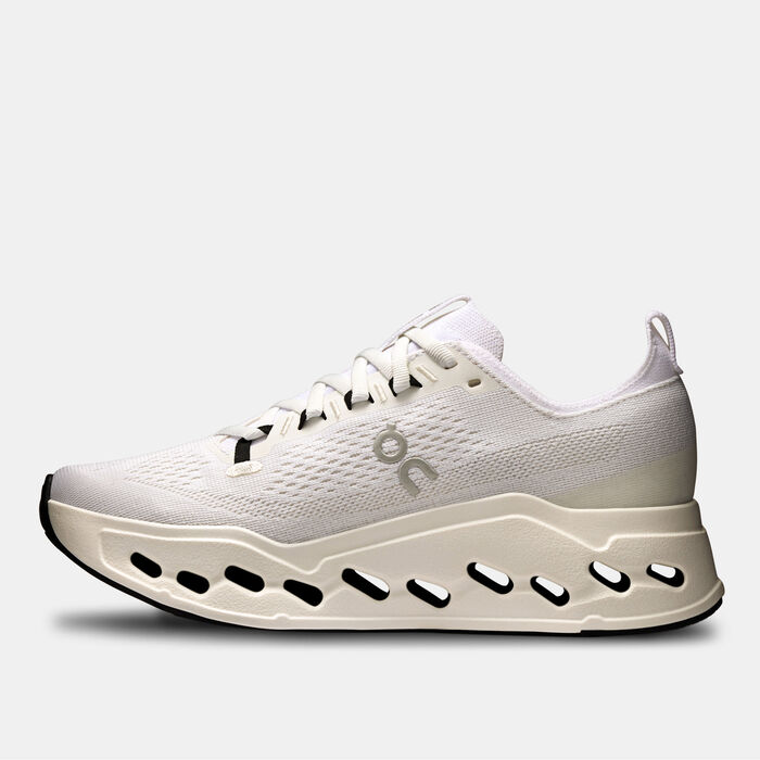 On Women's Cloudsurfer Max Running Shoes White On Women's Cloudsurfer Max Running Shoes White image number 2
