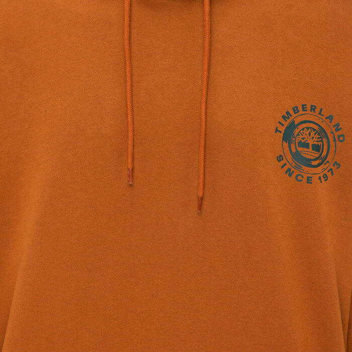 Timberland Men's Rugged Logo Hoodie Brown image number 2