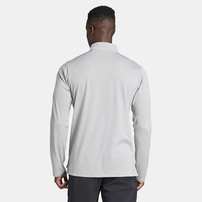 adidas Men's Train Essentials Training 1/4-Zip Top Grey image number 1
