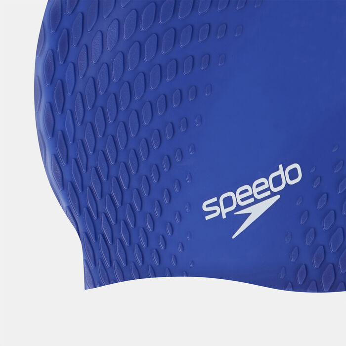 Speedo Bubble Active+ Swimming Cap Blue Speedo Bubble Active+ Swimming Cap Blue image number 2