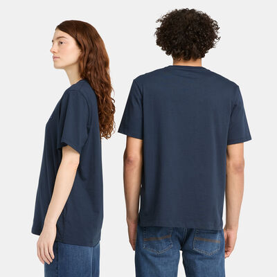 Timberland Men's Woven Badge T-Shirt Blue Timberland Men's Woven Badge T-Shirt Blue