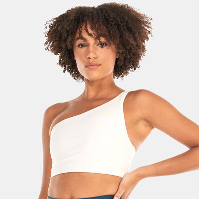 PUMA Women's Mid Impact Sports Bra White PUMA Women's Mid Impact Sports Bra White