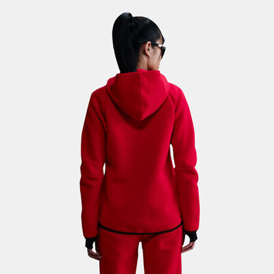 Nike Women's Sportswear Tech Fleece Windrunner Full-Zip Hoodie Red