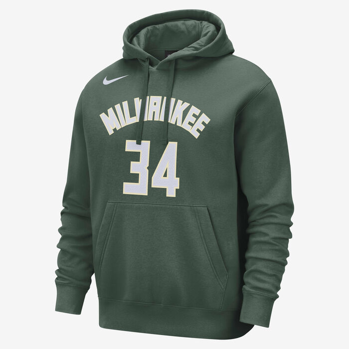Nike Men's NBA Milwaukee Bucks Club Hoodie Green Nike Men's NBA Milwaukee Bucks Club Hoodie Green image number 0