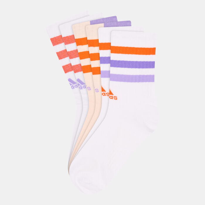 adidas Men's Bold 3-Stripes Cushioned Crew Socks (3 Pack) White image number 0