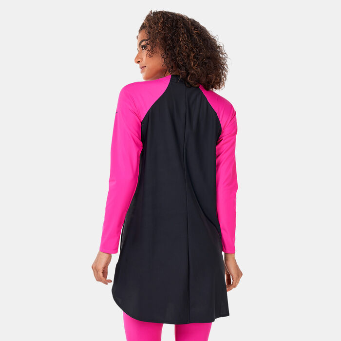 Nike Swim Women's Victory Swimming T-Shirt Pink image number 1