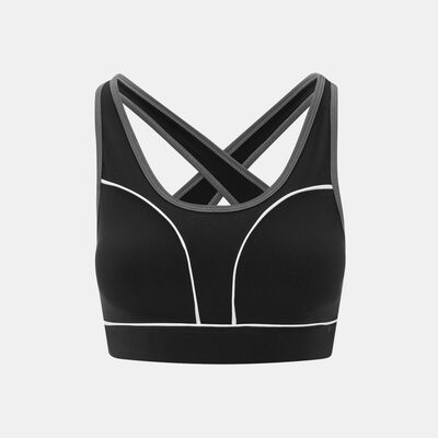 Sun and Sand Sports Women's Piping Sports Bra Black
