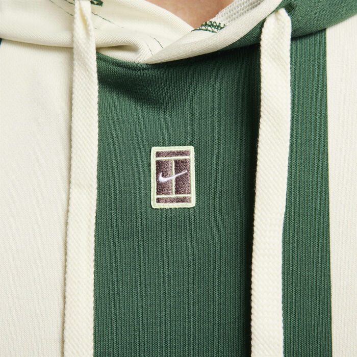 Nike Men's Court Heritage Dri-FIT Fleece Tennis Hoodie Green Nike Men's Court Heritage Dri-FIT Fleece Tennis Hoodie Green image number 3