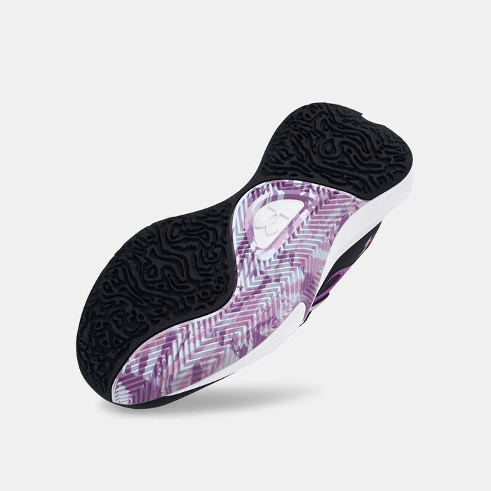 Under Armour Kids' UA Lockdown 6 Basketball Shoes (Older Kids) Black image number 2