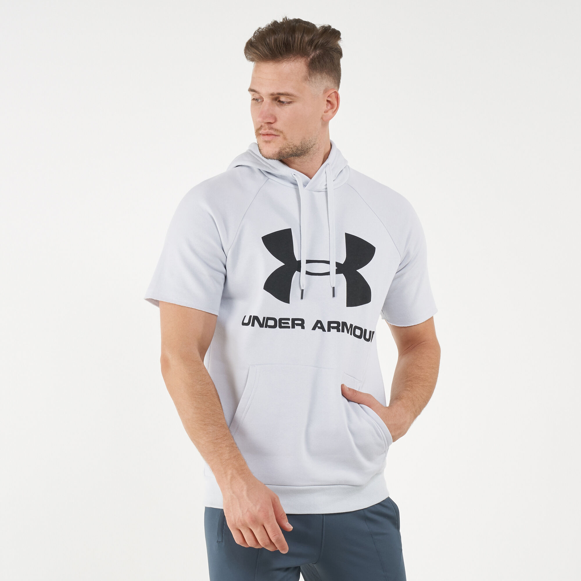 Under armour rival fleece logo hotsell ss hoodie