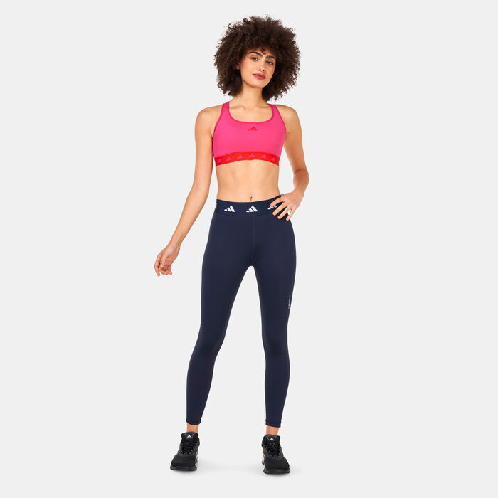 adidas Women's Powerreact Training Medium-Support Sports Bra Red adidas Women's Powerreact Training Medium-Support Sports Bra Red image number 2