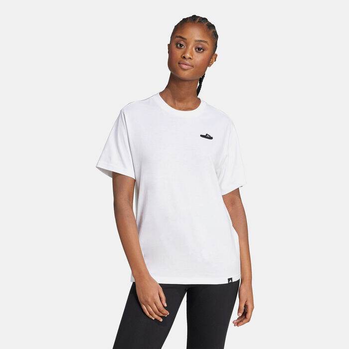 adidas Women's Slide Graphic T-Shirt White adidas Women's Slide Graphic T-Shirt White image number 0