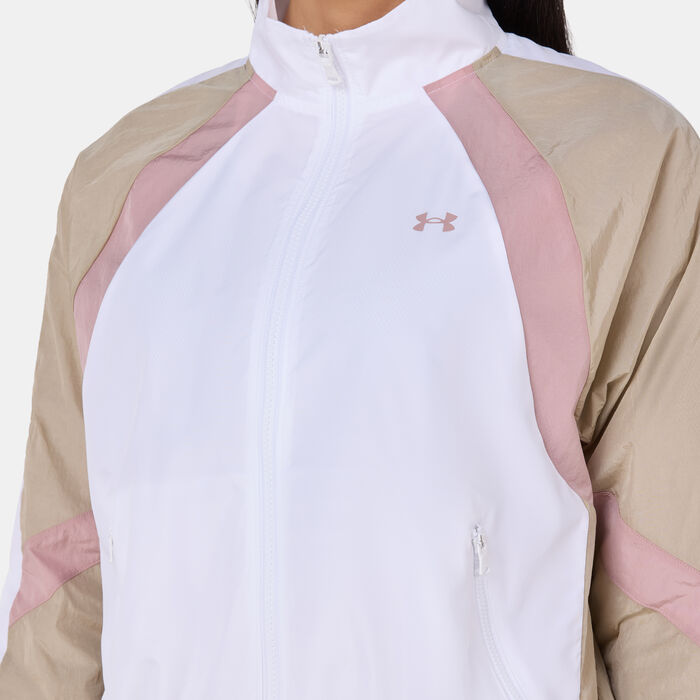 Under Armour Women's Icon Crinkle Training Jacket White Under Armour Women's Icon Crinkle Training Jacket White image number 3