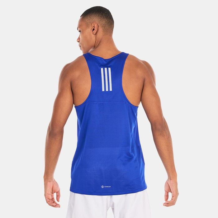 adidas Men's Own the Run Tank Top Blue adidas Men's Own the Run Tank Top Blue image number 1