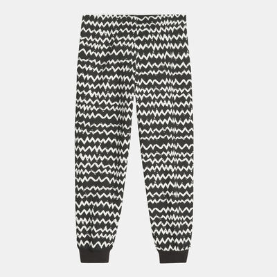 PUMA Kids' Classics Mix Match Allover Print Sweatpants Black