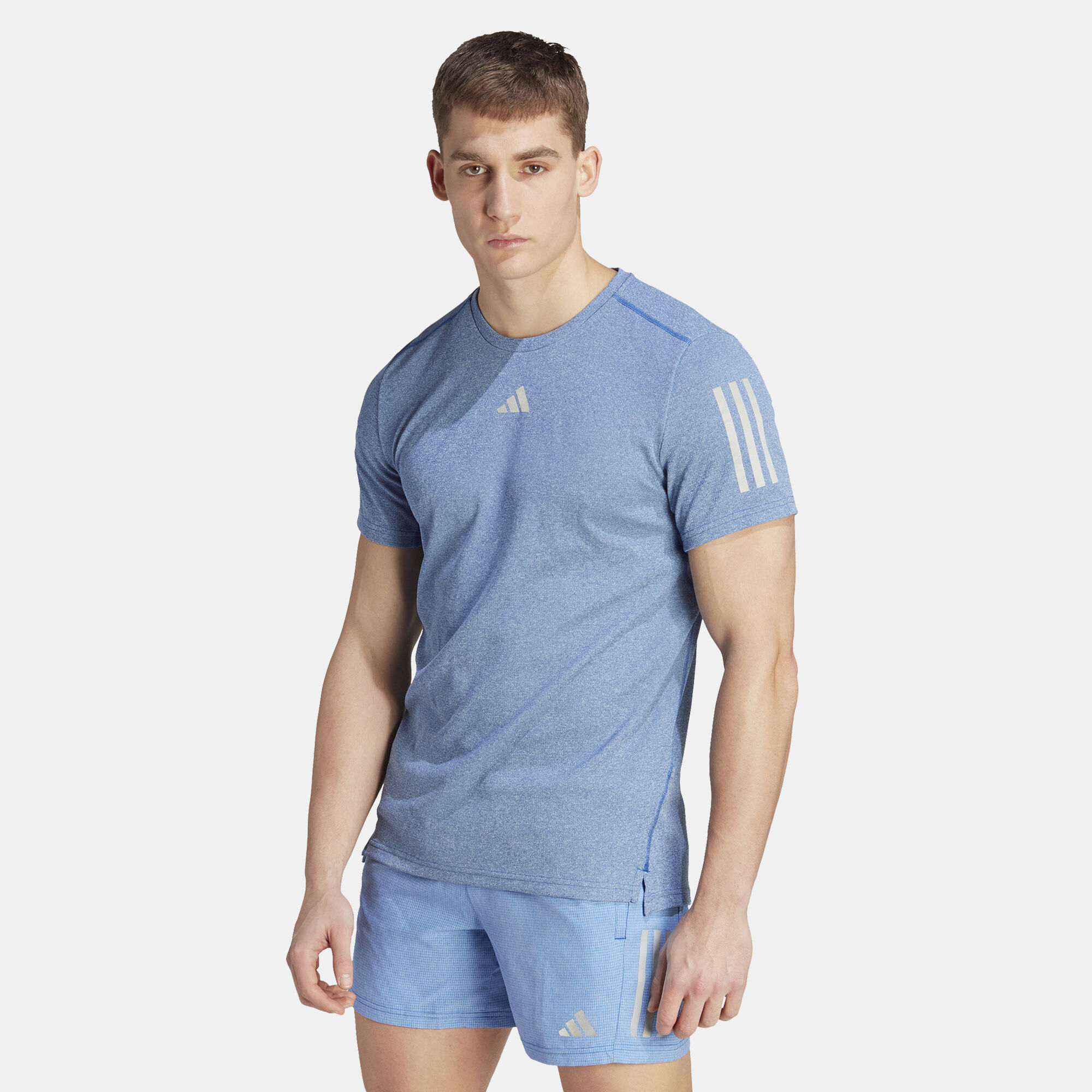 Buy adidas Men s Own the Run Heather T Shirt Blue in KSA SSS