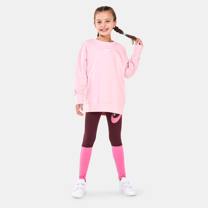 Nike Kids' Sportswear Favourites High-Waist DNC Leggings Brown Nike Kids' Sportswear Favourites High-Waist DNC Leggings Brown image number 2