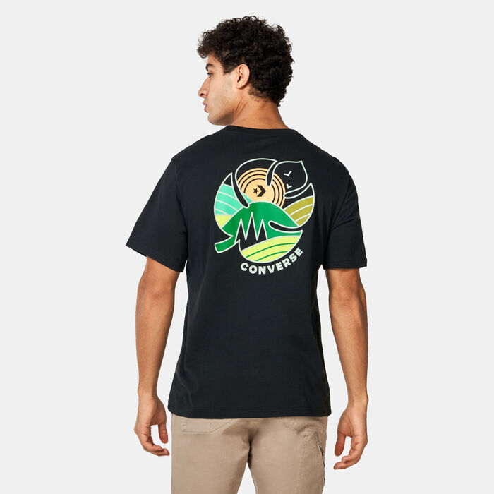 Converse Men's Leaf T-Shirt Black Converse Men's Leaf T-Shirt Black image number 1