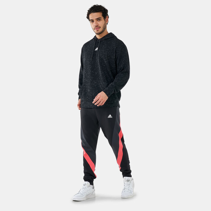 adidas Men's Essentials Melange Hoodie Black adidas Men's Essentials Melange Hoodie Black image number 2