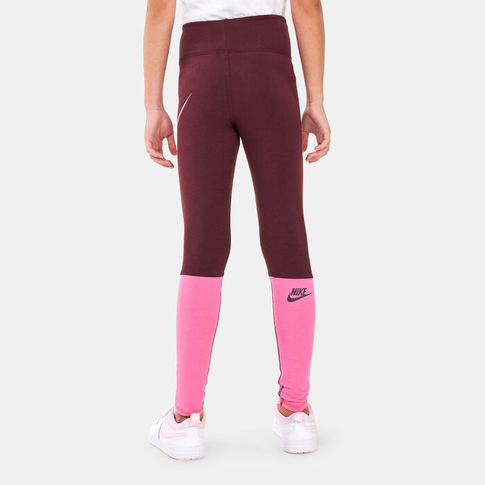 Nike Kids' Sportswear Favourites High-Waist DNC Leggings Brown Nike Kids' Sportswear Favourites High-Waist DNC Leggings Brown image number 1