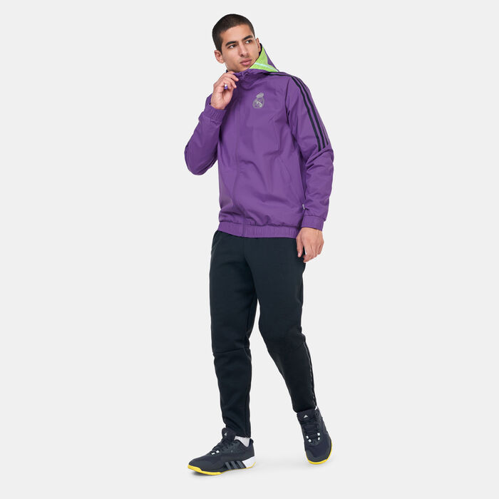 adidas Men's Real Madrid Condivo 22 All-Weather Jacket Purple adidas Men's Real Madrid Condivo 22 All-Weather Jacket Purple image number 4
