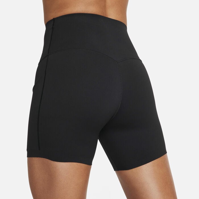 Nike Women's Universa Medium-Support Biker Shorts Black Nike Women's Universa Medium-Support Biker Shorts Black image number 5