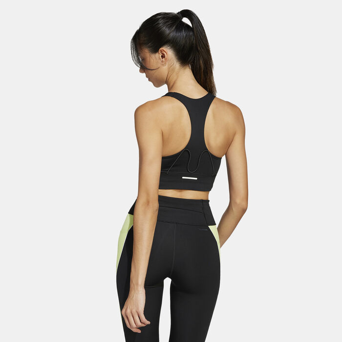 adidas Women's Run Pocket Medium Support Sports Bra Black adidas Women's Run Pocket Medium Support Sports Bra Black image number 1