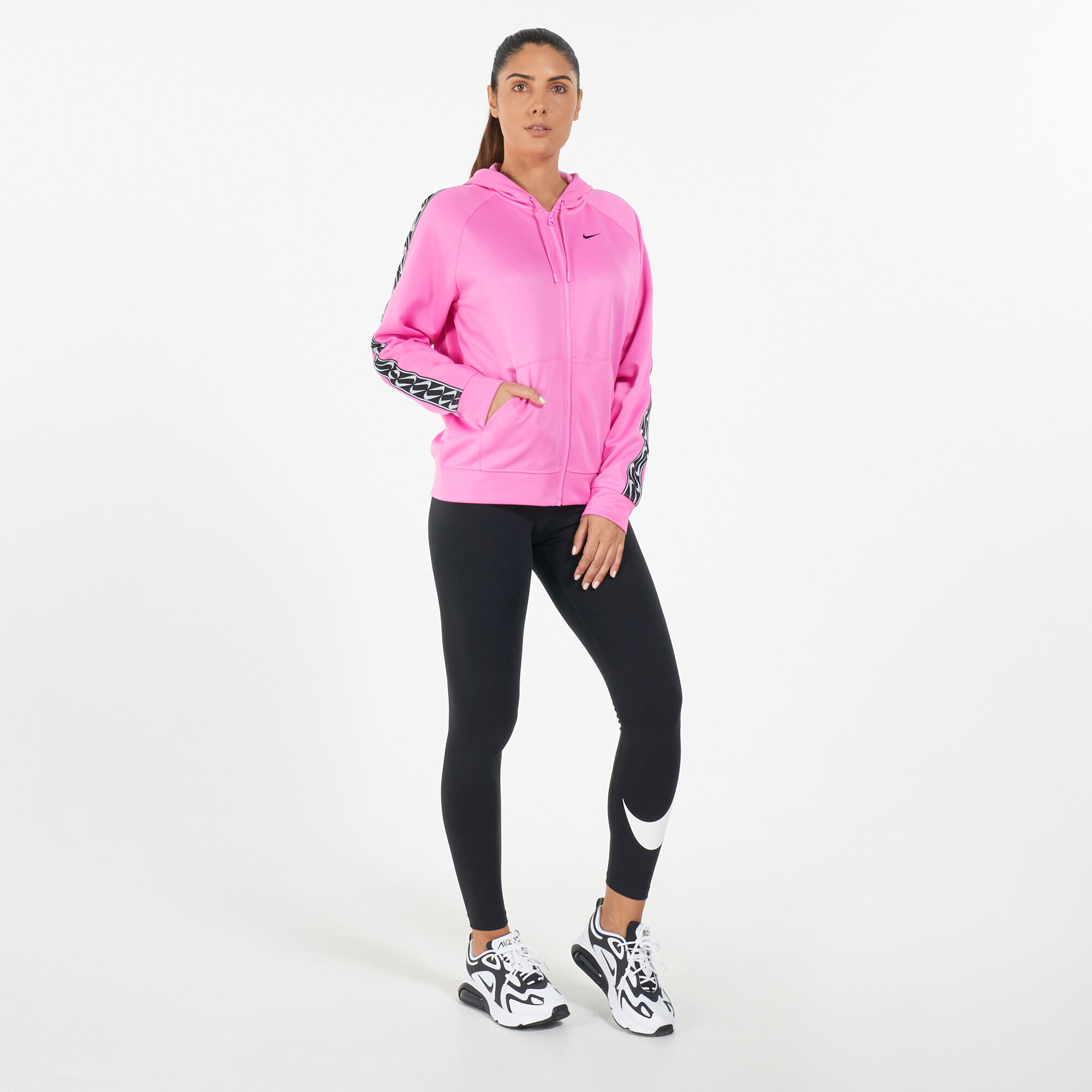 Women s Full Zip Logo Tape Hoodie