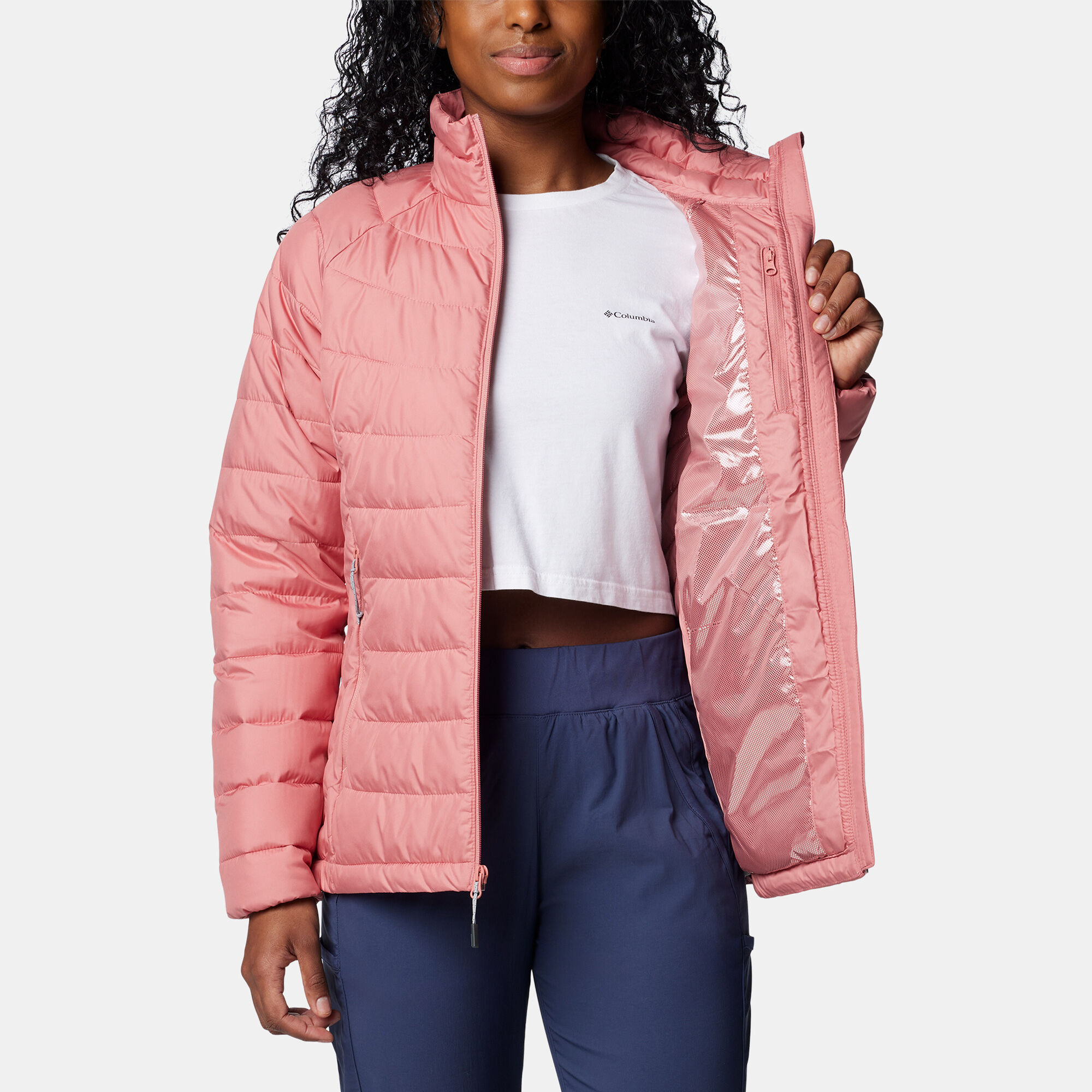 Women s Powder Lite II Full Zip Jacket Pink Columbia in KSA SSS