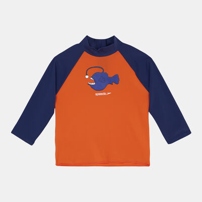 Speedo Kids' Long Sleeve Printed Rash Top Orange Speedo Kids' Long Sleeve Printed Rash Top Orange