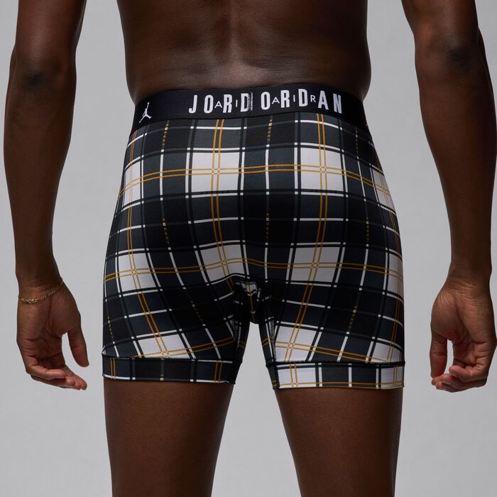 Jordan Men's Dri-FIT Plaid Boxer Briefs (2-Pack) Black Jordan Men's Dri-FIT Plaid Boxer Briefs (2-Pack) Black image number 5