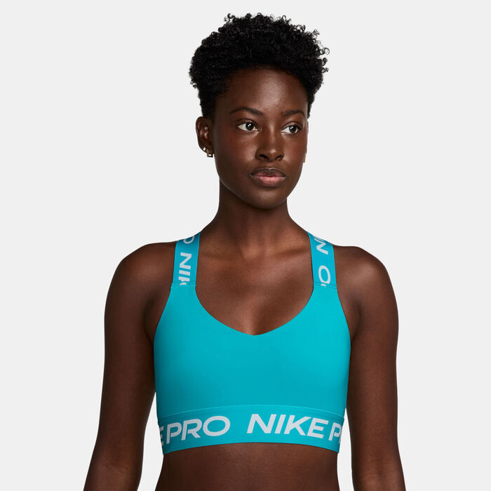Nike Women's Pro Light-Support Training Sports Bra Blue Nike Women's Pro Light-Support Training Sports Bra Blue image number 0