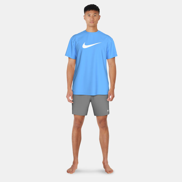 Nike Swim Men's Swim Better Icon Hydro Rashguard Blue image number 2