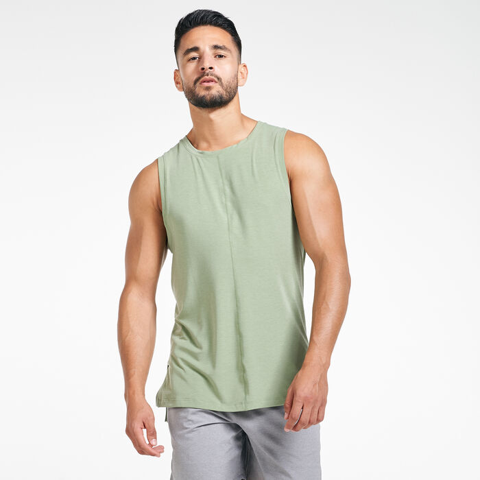 Buy Nike Men's Dri-FIT Yoga Tank Top Green in KSA -SSS