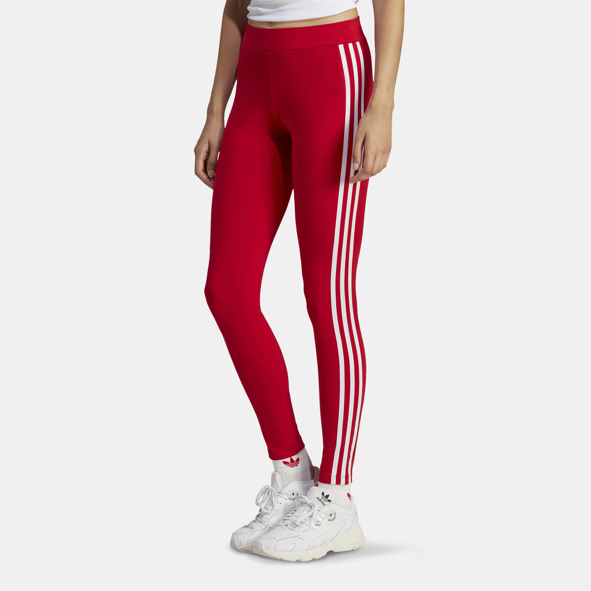 Women s Adicolor Classics 3 Stripes Leggings Red adidas Originals in KSA SSS