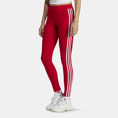 adidas Originals Women's Adicolor Classics 3-Stripes Leggings Red