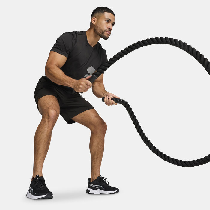 PUMA Men's Train All Day Essentials Big Logo Woven Shorts Black PUMA Men's Train All Day Essentials Big Logo Woven Shorts Black image number 2