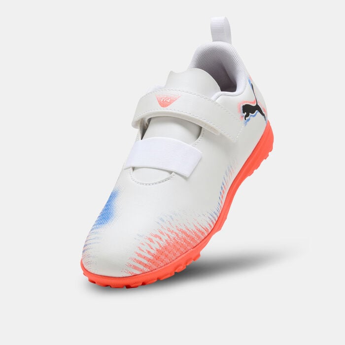 PUMA Kids' FUTURE 8 PLAY V Turf Ground Football Shoes White PUMA Kids' FUTURE 8 PLAY V Turf Ground Football Shoes White image number 4