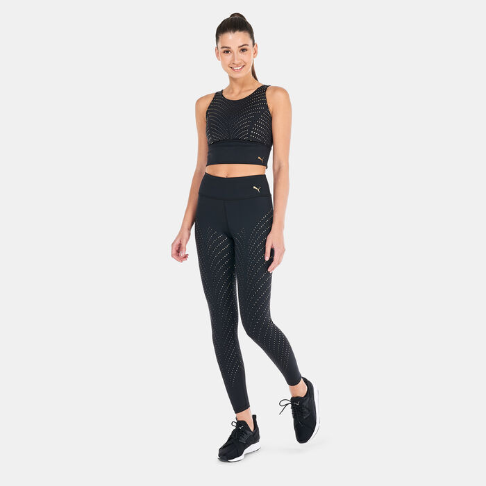 PUMA Women's FOREVER Luxe Graphic Training Leggings Black image number 2