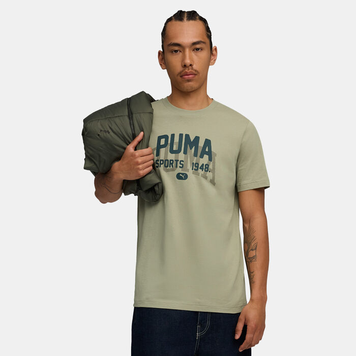 PUMA Men's Graphic Varsity T-Shirt Green PUMA Men's Graphic Varsity T-Shirt Green image number 0