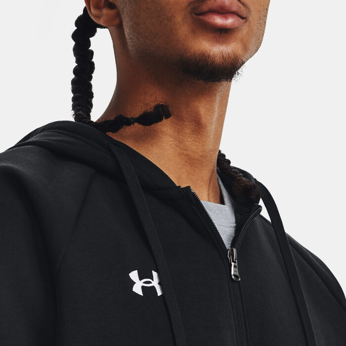 Under Armour Men's Rival Fleece Full-Zip Hoodie Black image number 3