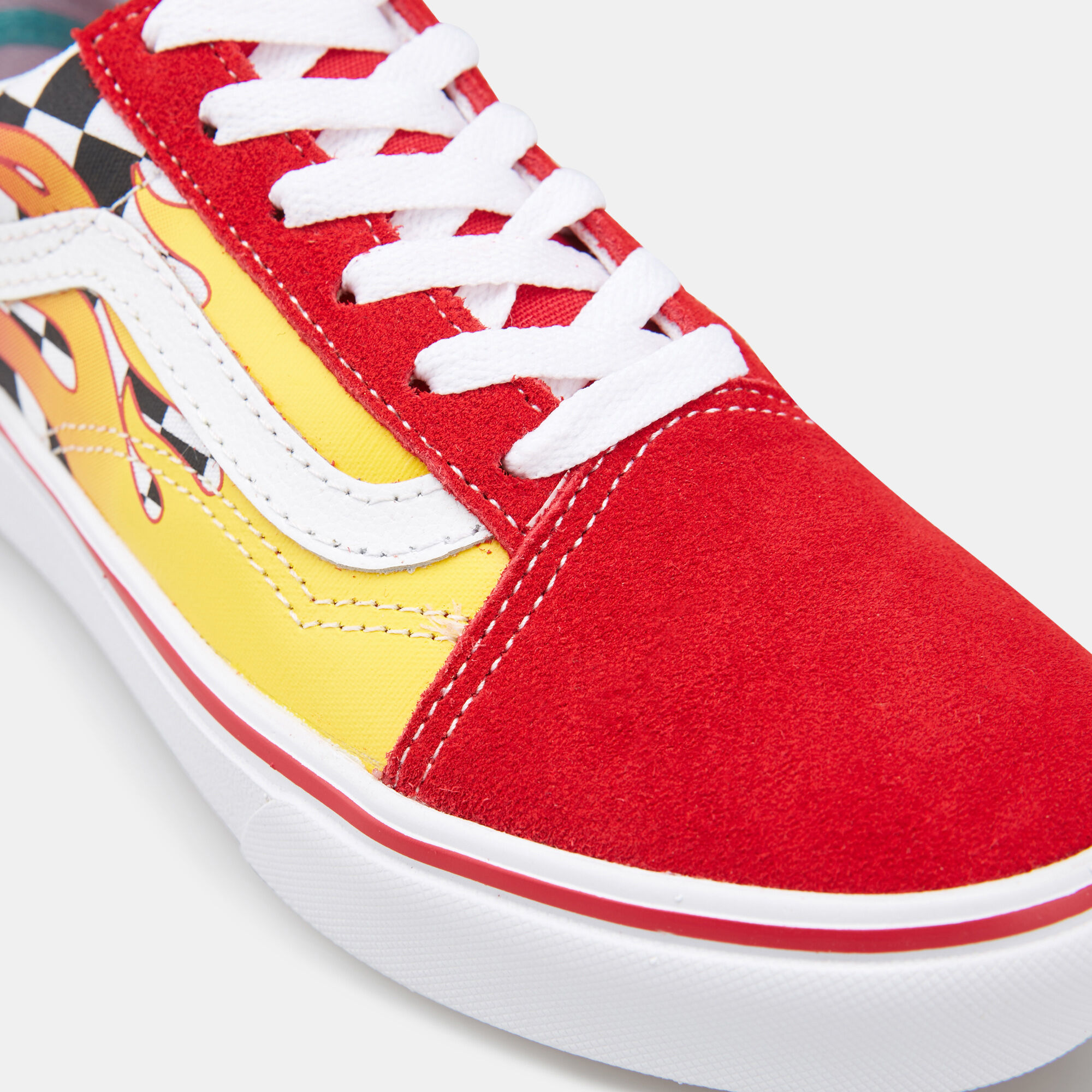 Red old skool vans kids top