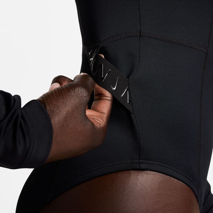 Nike Swim Women's Swim Hydralock Fusion Long-Sleeve One-Piece Swimsuit Black Nike Swim Women's Swim Hydralock Fusion Long-Sleeve One-Piece Swimsuit Black image number 4