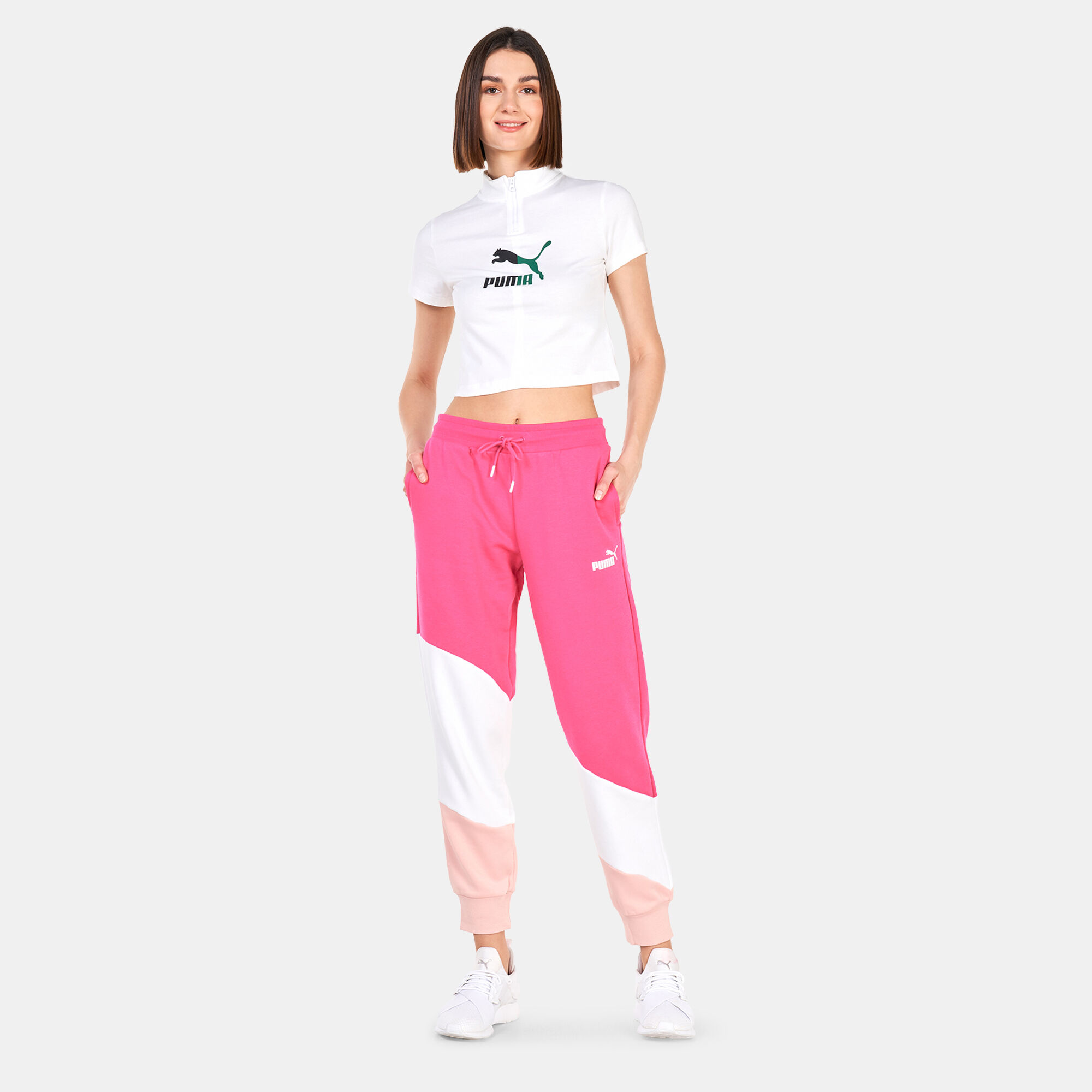 Women s POWER Cat Joggers Pink PUMA in KSA SSS