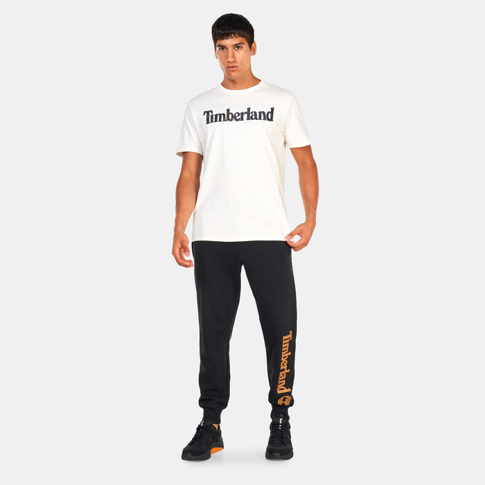 Timberland Men's Linear Logo Seasonal Camo T-Shirt White image number 2