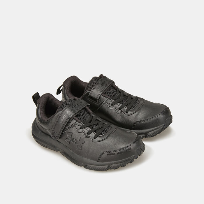 Under Armour Kids' UA Assert 10 AC Uniform Synthetic Running Shoe (Younder Kids) Black image number 2